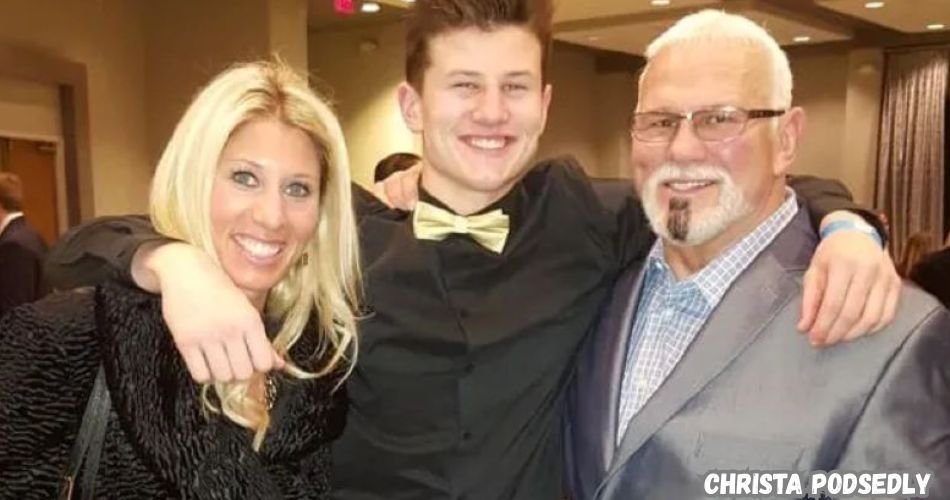 Christa Podsedly smiling at a public event with Rick Steiner.