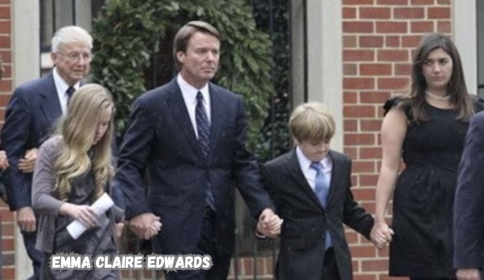 Emma Claire Edwards smiling at a red carpet event in a stylish dress