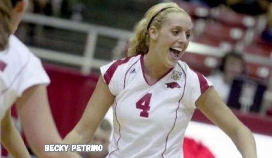 Becky Petrino attending a football game with her family.