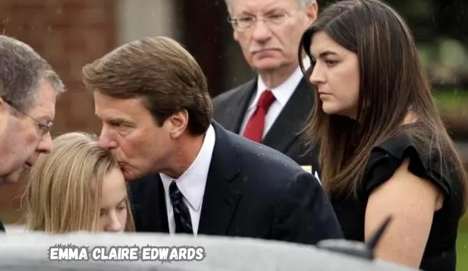 Emma Claire Edwards smiling at a red carpet event in a stylish dress