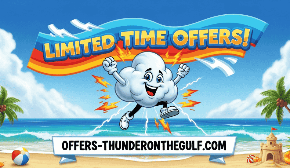 Exclusive offers at ThunderOnTheGulf.com.